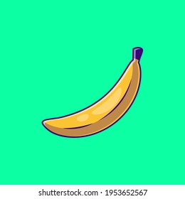 Vector Fresh Banana Fruit Icon. Flat Fresh Banana Fruit icon. Flat design vector illustration for web banner, web and mobile, infographics. Vector Fresh Banana Fruit icon graphic.