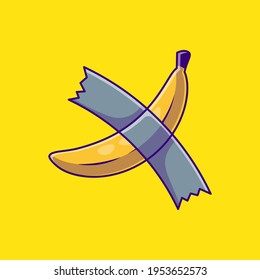 Vector Fresh Banana Fruit Icon. Flat Fresh Banana Fruit icon. Flat design vector illustration for web banner, web and mobile, infographics. Vector Fresh Banana Fruit icon graphic.