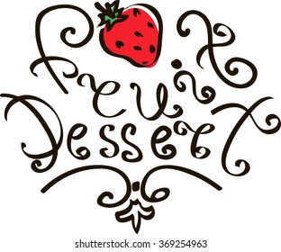 Vector fresh bar logo. Drink, cocktailes, fresh and smoothie label, badge and design element. Strawberry dessert