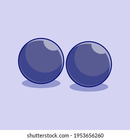 Icono de Fruta Fresca de Corriente Negra. Icono de fruta fresca de la currícula negra plana. Ilustración vectorial de diseño plano para banner web, web y móvil, infografías. Icono del Vector Fresh Blackcurrant Fruit.