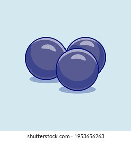 Vector Fresh Blackcurrant Fruit Icon. Flat Fresh Blackcurrant Fruit icon. Flat design vector illustration for web banner, web and mobile, infographics. Vector Fresh Blackcurrant Fruit icon graphic.