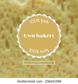 Vector fresh bread blurred illustration. Web and mobile interface template. Design element. Realistic food background.