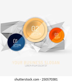 Vector fresh business abstract infographics on 3d triangular background
