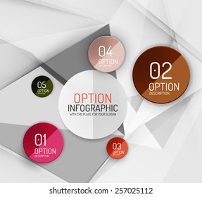 Vector fresh business abstract infographics on 3d triangular background