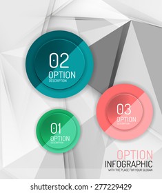 Vector fresh business abstract infographics on 3d triangular background