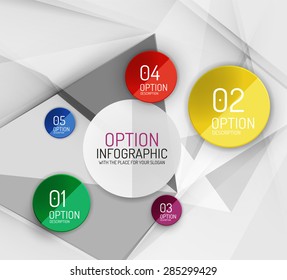 Vector fresh business abstract infographics on 3d triangular background