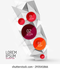 Vector fresh business abstract infographics on 3d triangular background