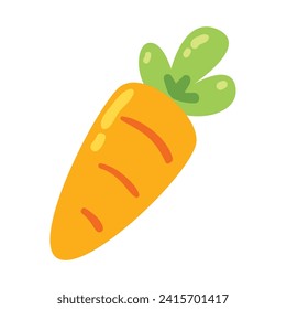 Vector fresh carrot vegetable vector cartoon illustration icon.