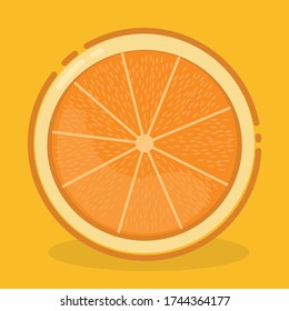 personaje de fruta fresca vectorial, naranja