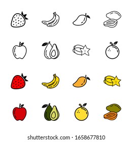 vector of fresh fruits vector of fresh fruits