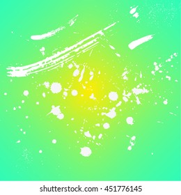 Vector fresh gradient texture Background. Abstract paint drops, spot & stroke. Hand drawn art illustration.