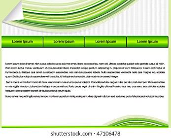 Vector Fresh green website template