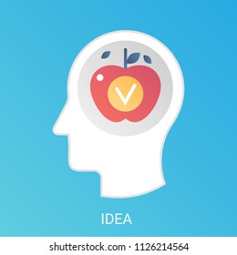 Vector Fresh idea concept. Modern gradient flat style.