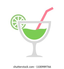 Vector Fresh Juice Glass Illustration Isolated - Natural, Organic And Tropical Menu