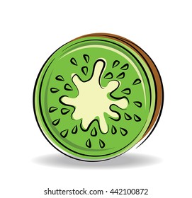 Vector of Fresh Kiwi