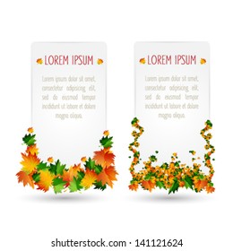 Vector Fresh natural fall banners