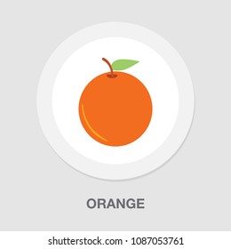 vector fresh orange - natural fruit healthy vitamin diet, organic symbol