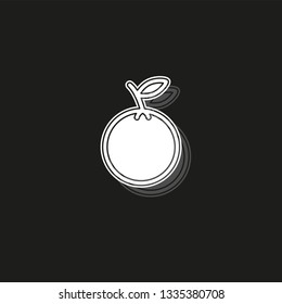 vector fresh orange - natural fruit healthy vitamin diet, organic symbol