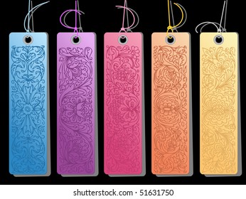 vector of fresh ornamental tags