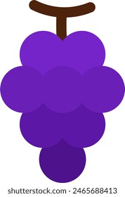 Vector de uvas moradas frescas