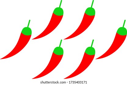 vector of fresh red chili