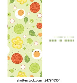 Vector Fresh Salad Vertical Frame Pattern Background