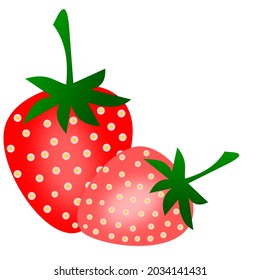 Vector of fresh strawberries for illustration or decorate the media