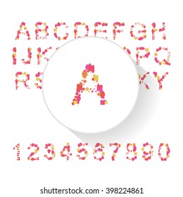 Vector fresh typeface illustration for presentational purposes