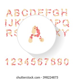 Vector fresh typeface illustration for presentational purposes