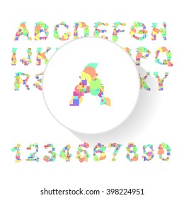Vector fresh typeface illustration for presentational purposes