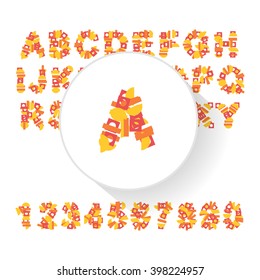 Vector fresh typeface illustration for presentational purposes