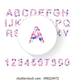 Vector fresh typeface illustration for presentational purposes