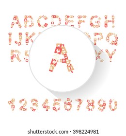 Vector fresh typeface illustration for presentational purposes