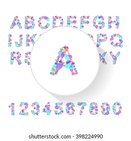 Vector fresh typeface illustration for presentational purposes