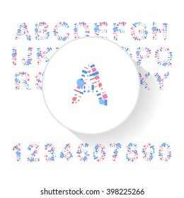 Vector fresh typeface illustration for presentational purposes