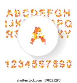 Vector fresh typeface illustration for presentational purposes