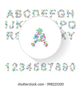 Vector fresh typeface illustration for presentational purposes