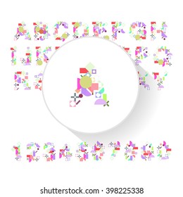 Vector fresh typeface illustration for presentational purposes
