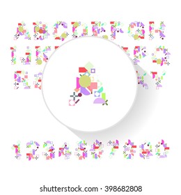 Vector fresh typeface illustration for presentational purposes