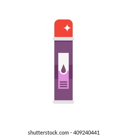 Vector freshener flat icon. Air freshener in the toilet.