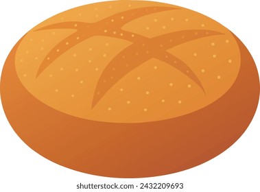 Vektor frisch gebackenes Brot Illustration