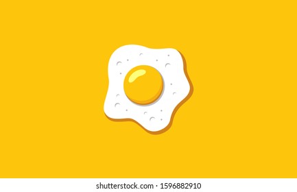Vector Fried Egg Icon. egg vector. yellow egg.