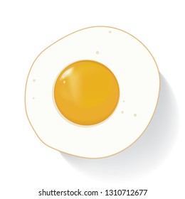 Vector Fried Egg isolated on white background - Vector