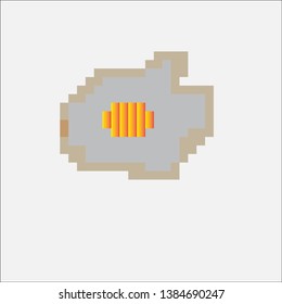 vector fried egg pixel aer