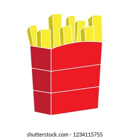 vector fried fries sign illustration - symbol fast food icon . french fries illustration isolated icon