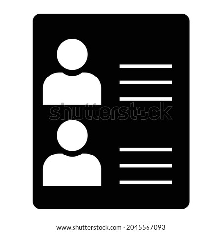  Vector Friend List Glyph Icon Design

