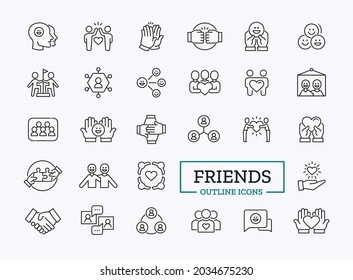 Icono de amistad vector con signo de trabajo en equipo, manos, grupo de personas