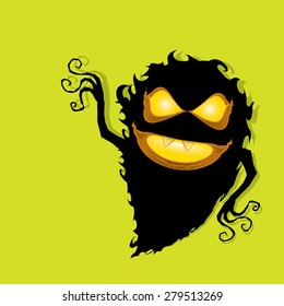 vector frightening monster. nightmares concept illustration template