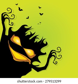 vector frightening monster. nightmares concept illustration template