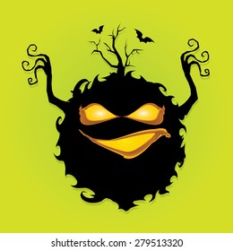 vector frightening monster. nightmares concept illustration template